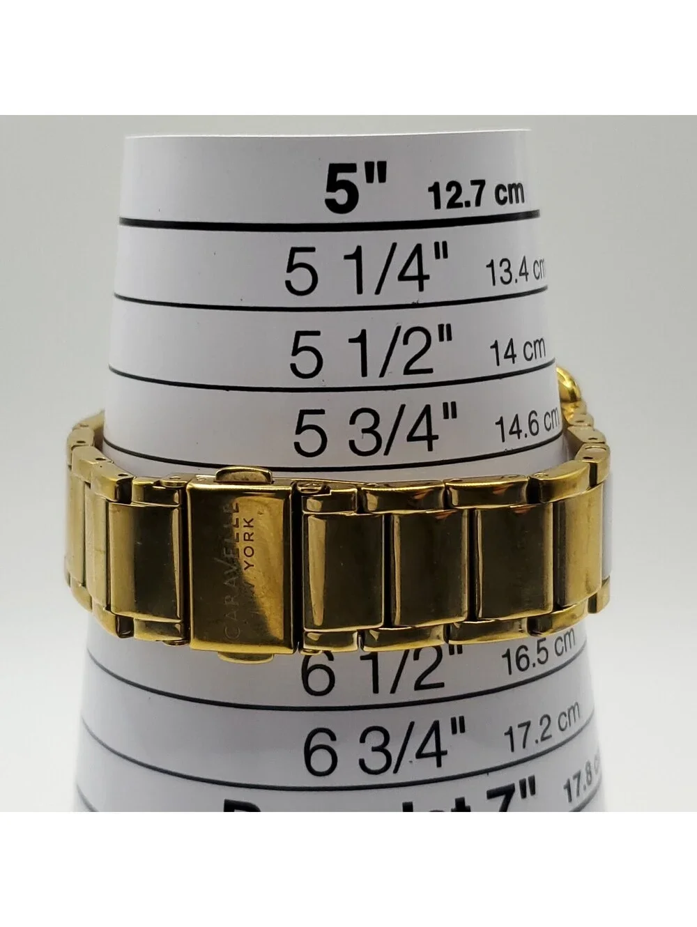 Caravelle New York By Bulova Women Watch New Battery Gold Tone Accent Bezel 33mm